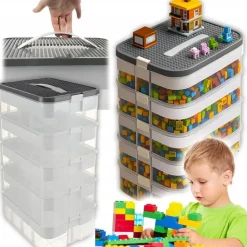 Kruzzel Stapelbox 35 l 4-tlg. transparent