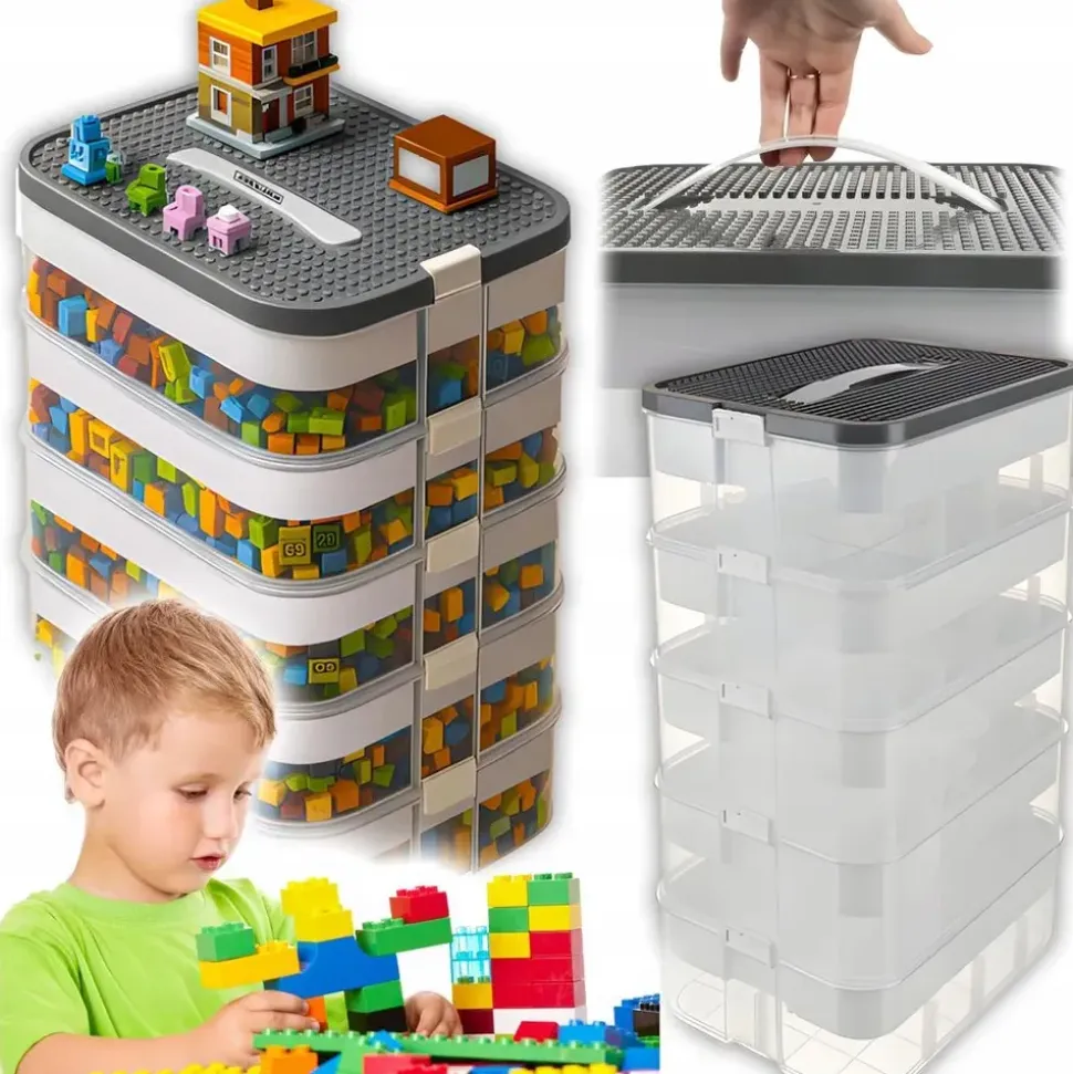 Kruzzel Stapelbox 35 l 4-tlg. transparent