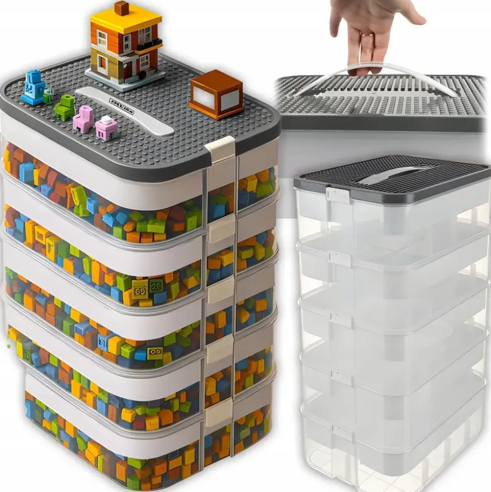 Kruzzel Stapelbox 35 l 4-tlg. transparent