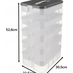Kruzzel Stapelbox 35 l 4-tlg. transparent