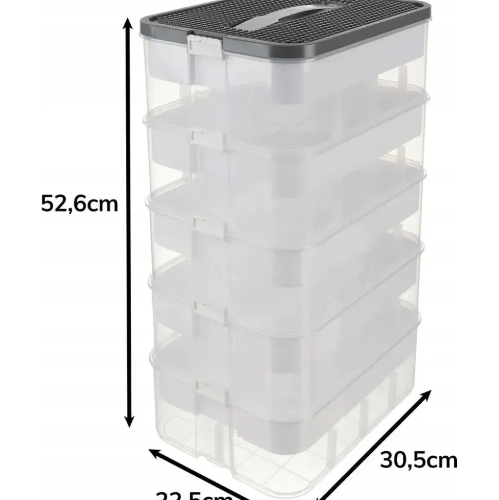 Kruzzel Stapelbox 35 l 4-tlg. transparent