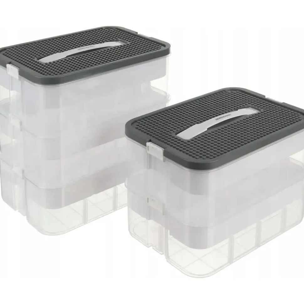 Kruzzel Stapelbox 35 l 4-tlg. transparent