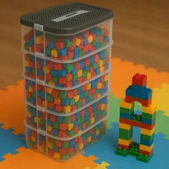 Kruzzel Stapelbox 35 l 4-tlg. transparent