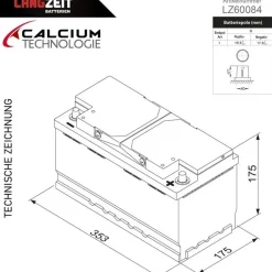 LANGZEIT Batterien LANGZEIT 100Ah 12V
