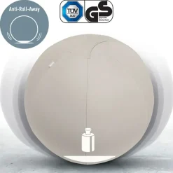 Leitz Sitzball Grau 75 cm