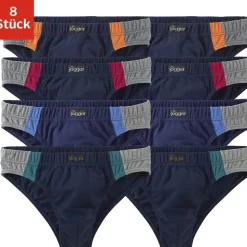 LE JOGGER Slip blau/orange M 8er Pack