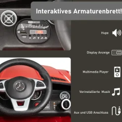 Lemodo Elektroauto Mercedes Elektrofahrzeug rot (nicht verfügbar)