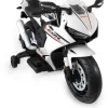 Lemodo Kinder-Elektromotorrad mit abnehmbaren Stützrädern weiß