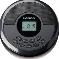 Lenco CD-340BK Tragbarer CD-Player CD, CD-R, CD-RW, MP3, CD, CD-R, CD-RW, MP3 Schwarz
