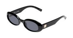 LE SPECS WORK IT! Damen-Sonnenbrille Vollrand Oval Kunststoff-Gestell, schwarz