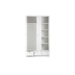 les tendances Drehtürenschrank Landwood 120 x 200 x 51 cm Weiß