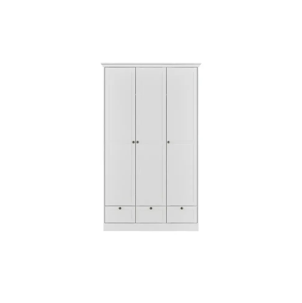 les tendances Drehtürenschrank Landwood 120 x 200 x 51 cm Weiß