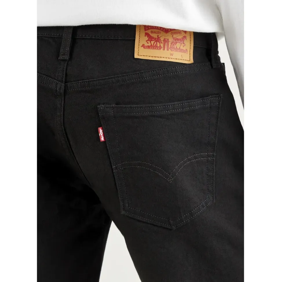 Levi's 405 Standard Kurze Jeans All Black Adv Sho 34 10