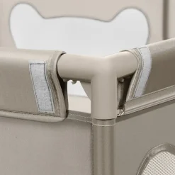 lionelo Faltbarer Laufstall für Kinder WILLOW von 0-48 Monaten, 120 cm x 180 cm x 68 cm, Laufstall für Babys mit atmungsaktivem Netz - Beige - Beige