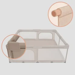 lionelo Florence XL Laufgitter, Beige Sand