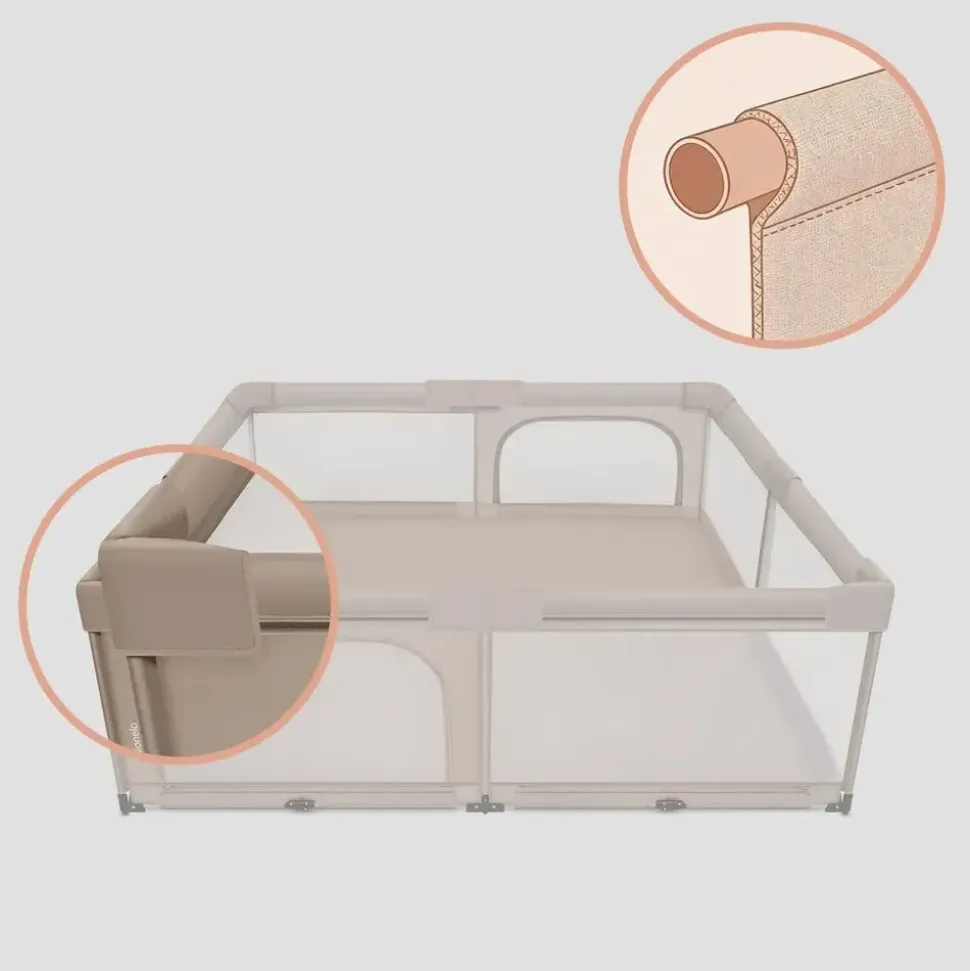 lionelo Florence XL Laufgitter, Beige Sand