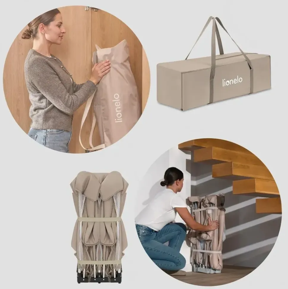 lionelo Florence XL Laufgitter, Beige Sand