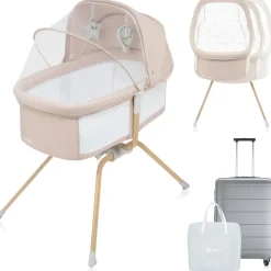 lionelo Malin Evo Babywiege, Reisebett für Babys mit Matratze