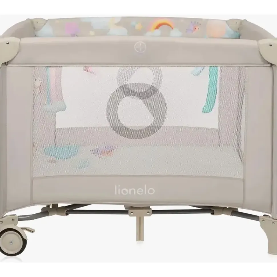 lionelo MILLE PLUS Laufgitter Grey Beige