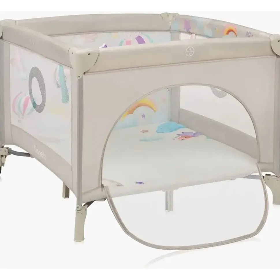 lionelo MILLE PLUS Laufgitter Grey Beige