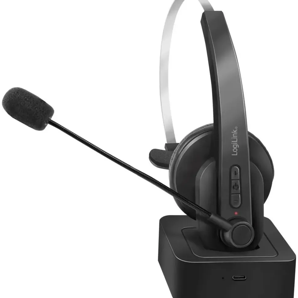 Logilink BT0059 On Ear Headset Bluetooth Mono Schwarz