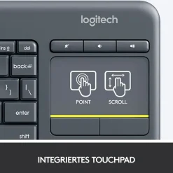 Logitech K400 Plus Wireless Touch Keyboard DE schwarz