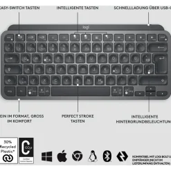 Logitech MX Keys Mini DE grafit