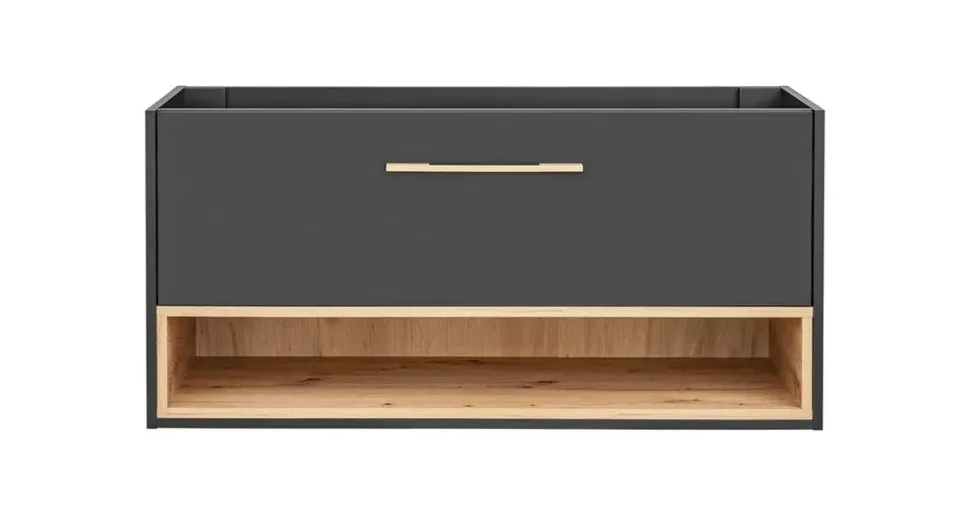 Lomadox Bologna-56 120 x 57 x 46 cm anthrazit/braun