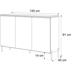 lookway Aurora 140 x 91 x 40 cm Kaschmir / Gold