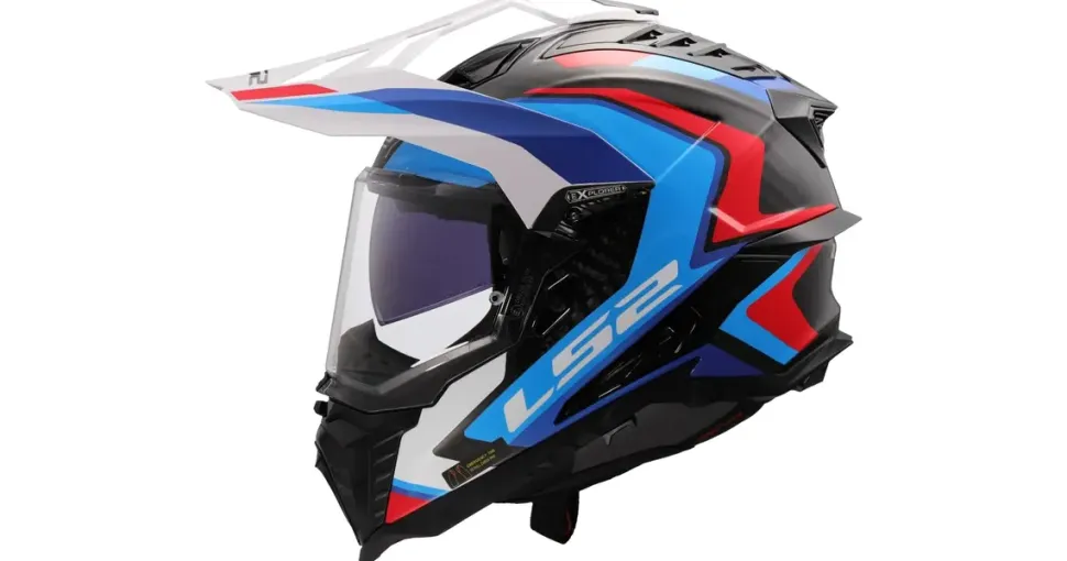 LS2 MX701 Explorer Carbon Frontier II Gloss White Blue XXL