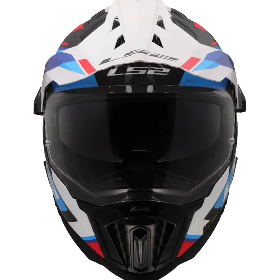 LS2 MX701 Explorer Carbon Frontier II Gloss White Blue XXL