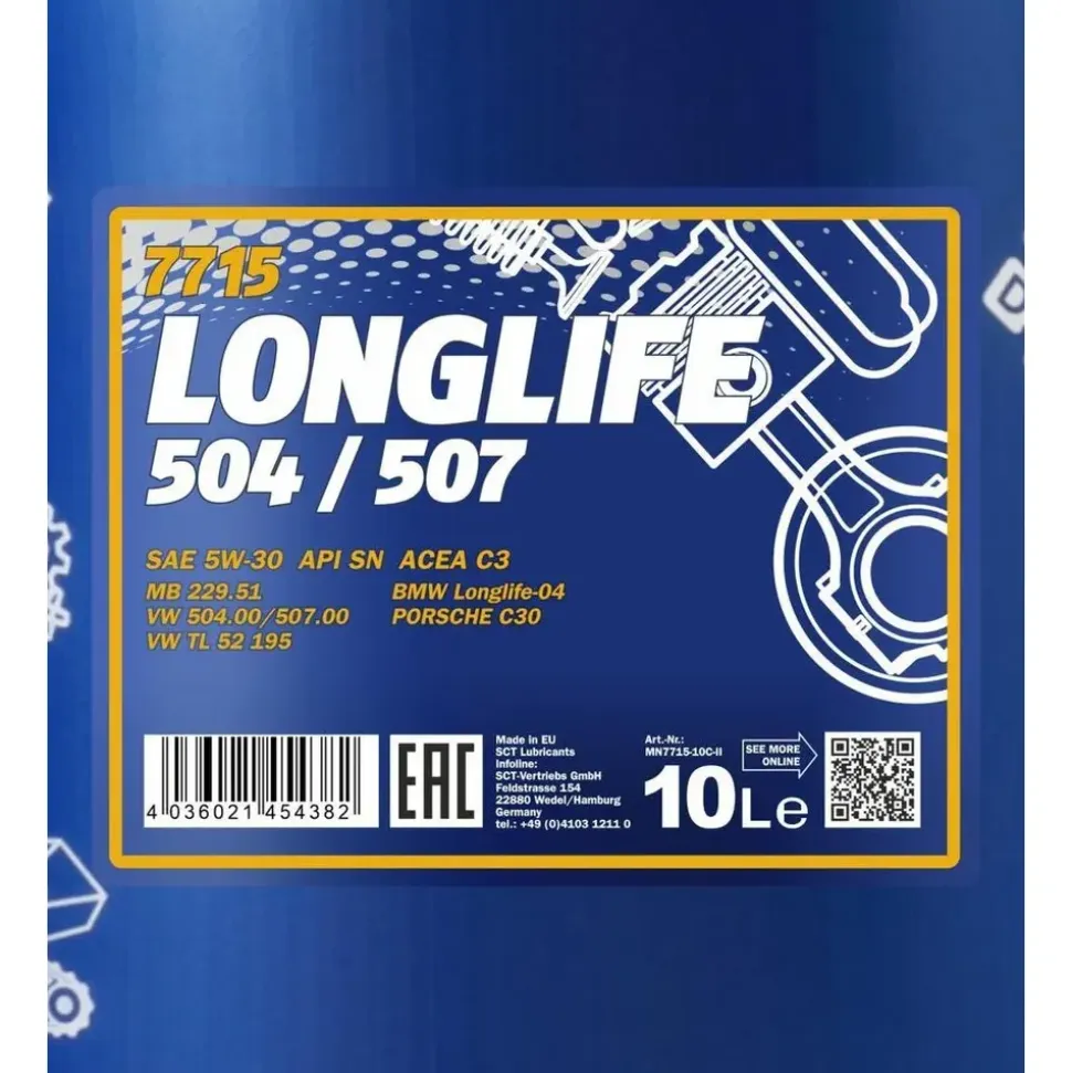Mannol Longlife 504/507 5W-30 7715 10 l