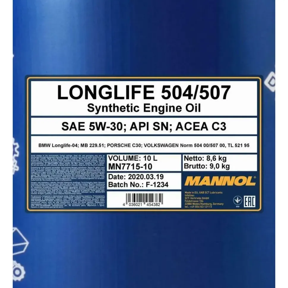 Mannol Longlife 504/507 5W-30 7715 10 l
