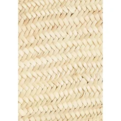 Marrakesch Orient & Mediterran Interior Ibiza Korbtasche Tasche Cestino groß aus Palmblatt & Leder Natur 55 cm