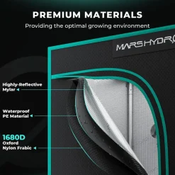 Mars Hydro Wachstumszelt Komplettset 150W LED 80 x 80 x 120 cm Transparent