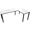 Möbelsystem L-förmiger Gaming Desk mit LED-Beleuchtung weiß
