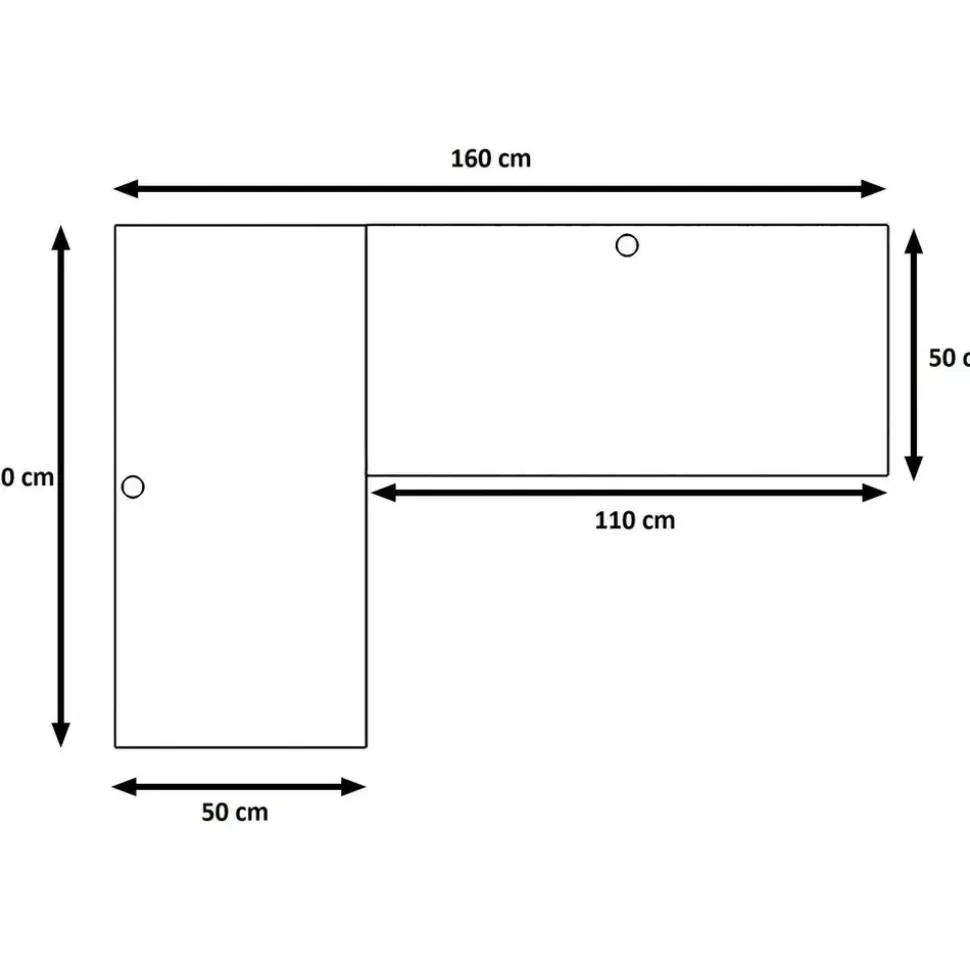 Möbelsystem L-förmiger Gaming Desk mit LED-Beleuchtung weiß