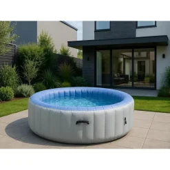 MCW Whirlpool MCW-N97 Ø 180 x 63 cm rund Grau-Weiß