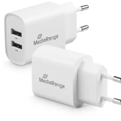 MediaRange 12W 2x USB-A weiß