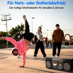 Medion LIFE® P66538 Retro-Boombox schwarz