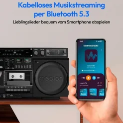 Medion LIFE® P66538 Retro-Boombox schwarz