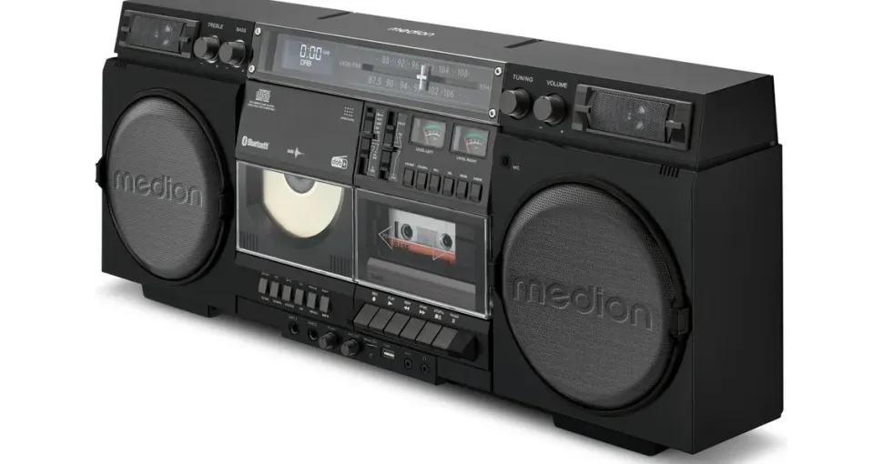 Medion LIFE® P66538 Retro-Boombox schwarz