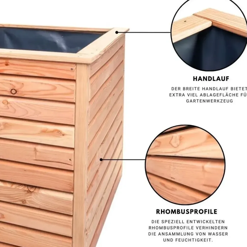 Mega-Holz Hochbeet Rhombus