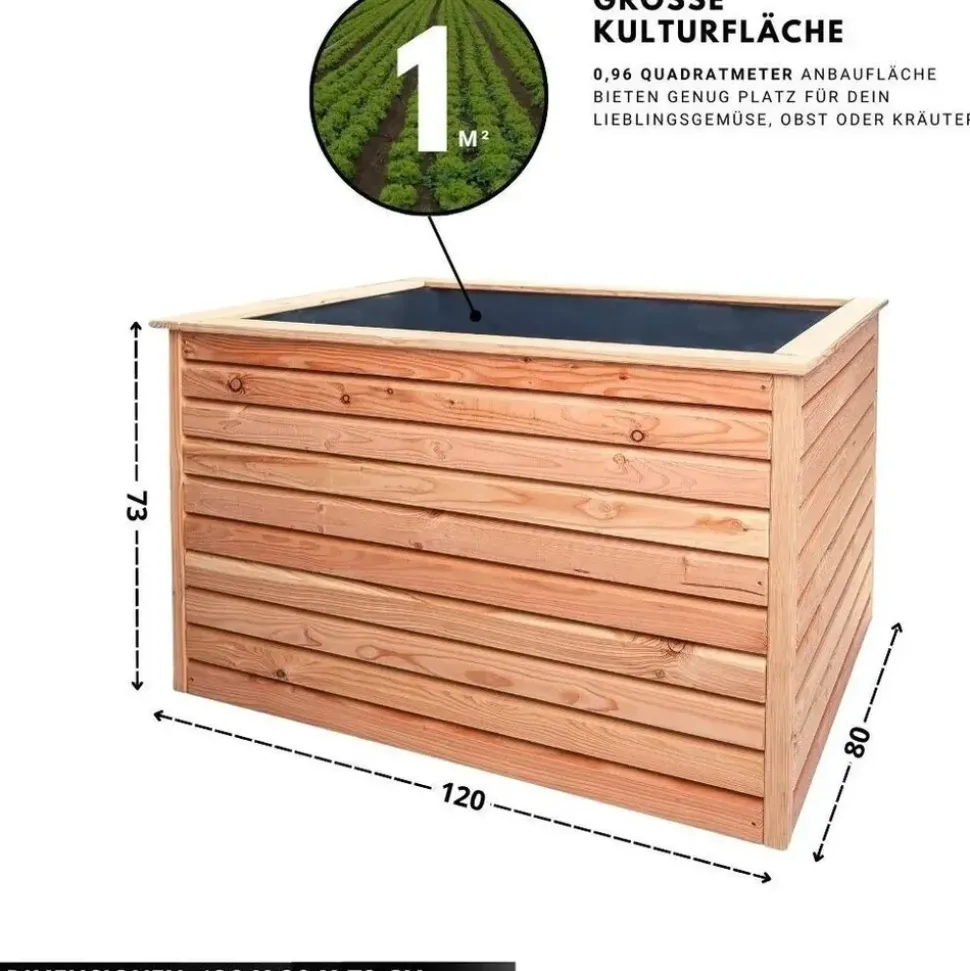Mega-Holz Hochbeet Rhombus