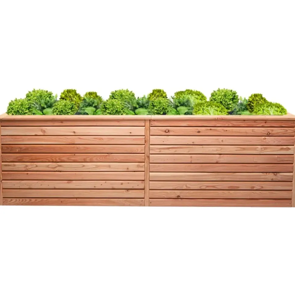 Mega-Holz Hochbeet Rhombus XL 232 x 80 x 73 cm Lärche