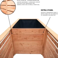 Mega-Holz Hochbeet Rhombus XL 232 x 80 x 73 cm Lärche