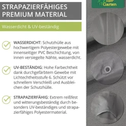 mehr Garten Abdeckung Kunststoffsandkasten mit Abdeckhaube grau