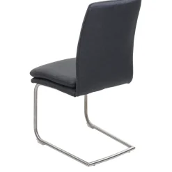 Mendler Esszimmer-Set HWC-H70, Esszimmergruppe Sitzgruppe Esszimmergarnitur, Stoff/Textil Edelstahl gebürstet ~ dunkelgrau 180cm