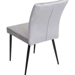 Mendler Esszimmer-Set HWC-K16, 4er-Set Stuhl+Sitzbank Esszimmergruppe Sitzgruppe Esszimmergarnitur, Samt Metall ~ hellgrau
