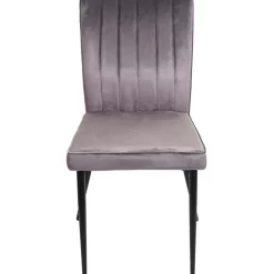 Mendler Esszimmer-Set HWC-K16, 2er-Set Stuhl+Sitzbank Esszimmergruppe Sitzgruppe Esszimmergarnitur, Samt Metall - dunkelgrau